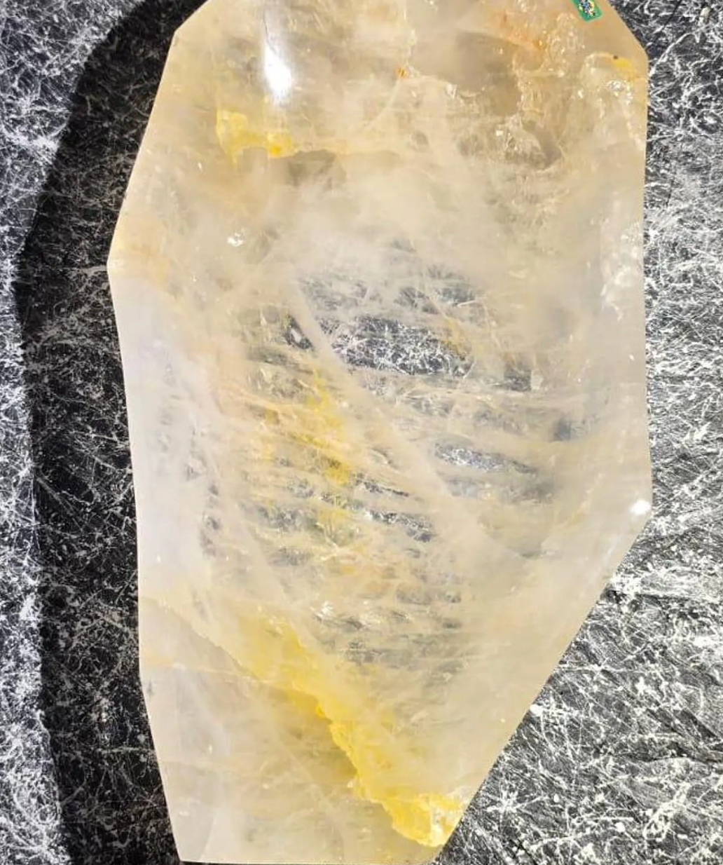 Organizer Clear Quartz with Hematoid